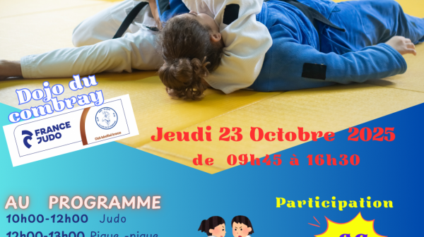 Stage judo au dojo du Combray jeudi 23 Octobre